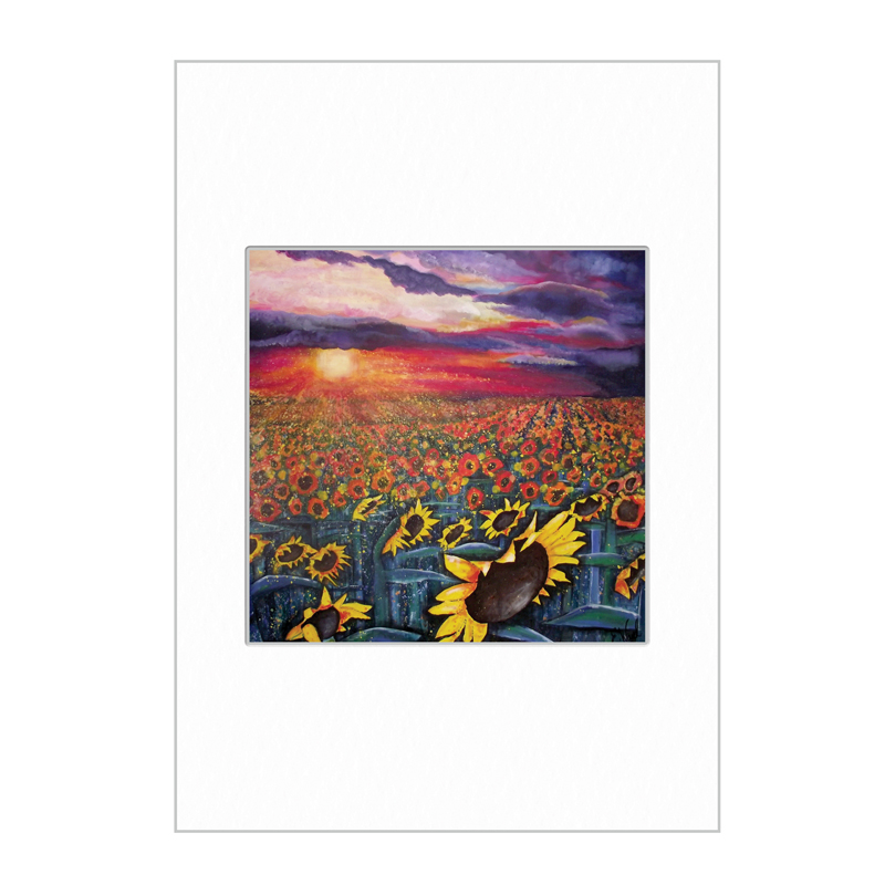 Sun on Sunflowers Mini Print A4